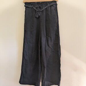 Zara Women's Flowy Wide Leg Pants | Cotton | Black